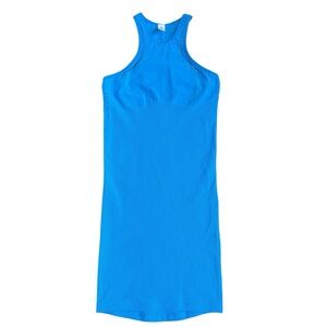 Alo Yoga Seamless Open Air Racerback Dress Azure Blue Size XS Athleisure Sporty